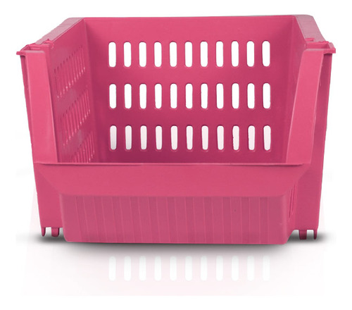 Bin Organizador Mini Cesto Encaixável Rosa