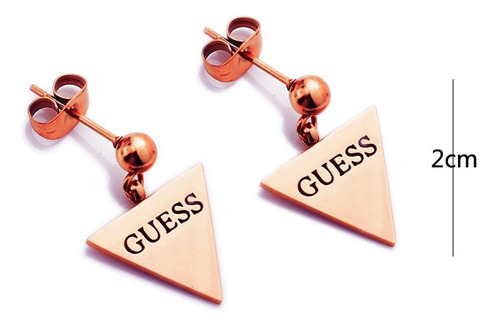 Aretes Guess Acero Inoxidable Triangulo