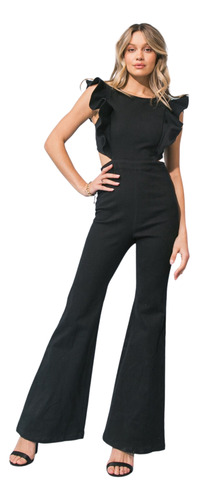 Jumpsuit Elegante Olanes Y Cut Out Denim