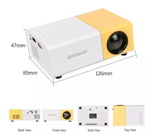 Video Beam Proyector Mini Led Hdmi Yg300 60 Pulgadas