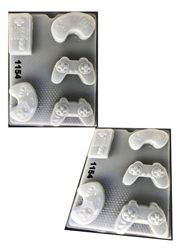 Molde Control Vídeo Juegos Play Station Xbox Para Gelatina Color Blanco