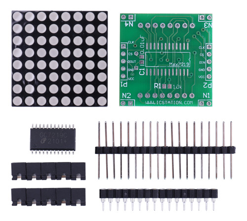 Kit Led De Matriz De Puntos Max7219 Para Bricolaje Spi/qspi/