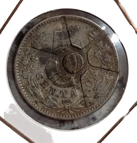 Moneda Ficha Colombia  5 Centavos 1886  Hacienda Samaniego