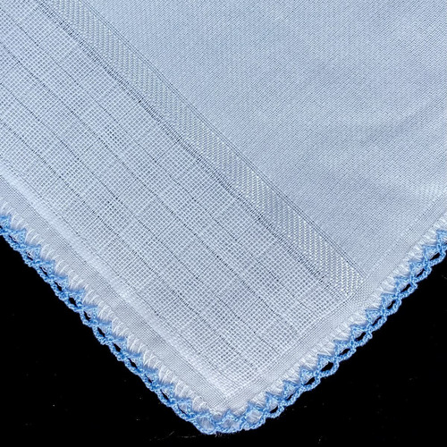 Imagem 3 de 3 de Kit 6 Fraldinha 30x40 Mabber Estrela Quadriculada C/ Crochê