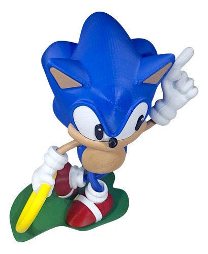 Boneco Action Figure 3d Sonic Clássico