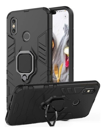 Capa Xiaomi Mi8 Mi 8 Case Skudo D2 + Película Skudo 6d Cor Preta
