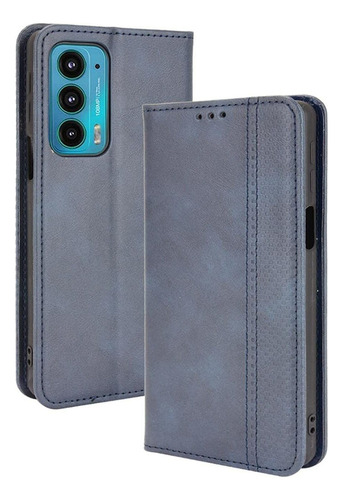 Funda Tipo Cartera Para Moto Edge 20, Funda De Cuero Pu Con