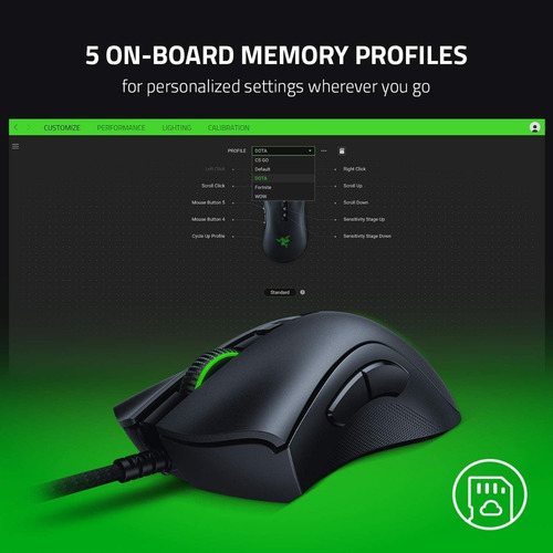 Imagen 5 de 6 de Refurbished Razer Deathadder V2 Mouse Gamer Optico