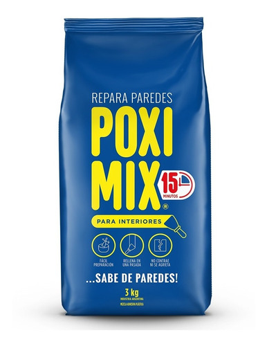 Poximix Mezcla Adhesiva 3kg Base Yeso Interior O Exterior