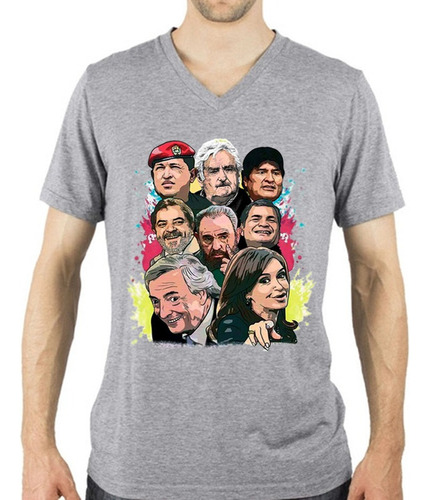 Remera Melange Presidentes De Latinoamérica 