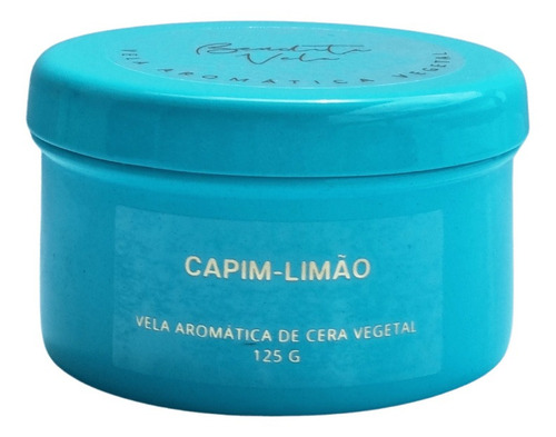 Vela Aromática Perfumada Vegetal Capim-limão 125 G Lata Full