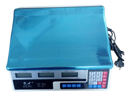 Báscula Comercial Digital 40 Kg Recargable Tecla Tara Picool