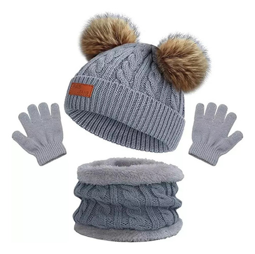 Conjunto De Gorro De Invierno Para Niños, Bufanda Y Guantes