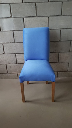 Imagen 4 de 6 de Silla Comedor Vestida Pana Antimancha Madera Paraiso Premium