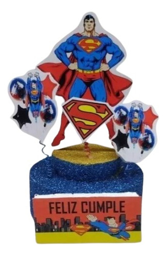 Superman Adorno Combo Cumpleaños Especial Chirimbolos