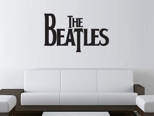 Vinil Decorativo The Beatles Logo Mediano 90x60 Cm.