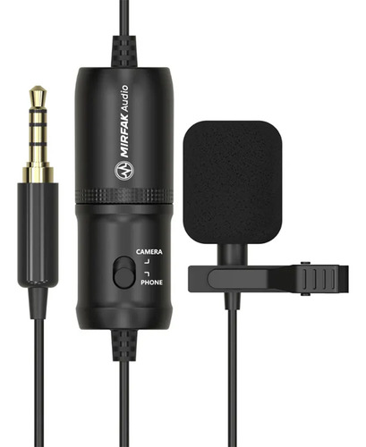 Mirfak Mc1 Microfone De Lapela Com Conector 3.5mm Preto