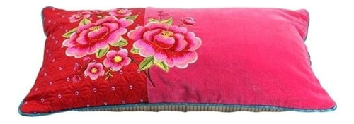 Pip Studio Home 12 X 20 Funda De Almohada Roja Multi Flor