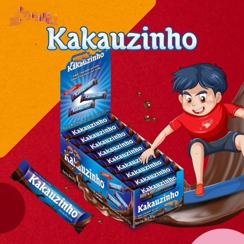 Chocolate Kakauzinho Ao Leite Caixa Com 30un Display 495g