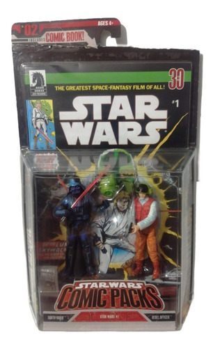 Darth Vader Y Rebel Officer Star Wars Comic Packs Hasbro