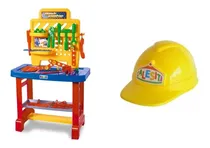 Comprar Kit Herramientas Grande + Casco Set Constructor Juguete Niño