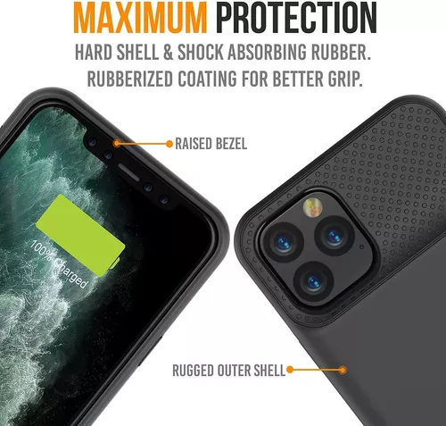 Estuche Bateria para iPhone 11 Pro Max 7800mAh Protector Portatil para  Cargador