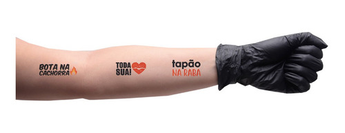 Imagem 2 de 4 de Tatuagem Temporária Tapão Na Raba 10 X 15cm Sedux