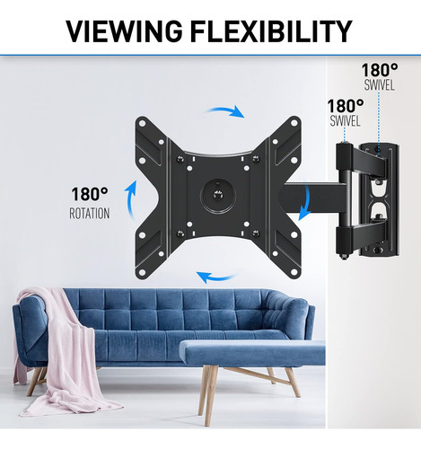Soporte De Pared Para Monitor De Tv Mountup Con Certifica...