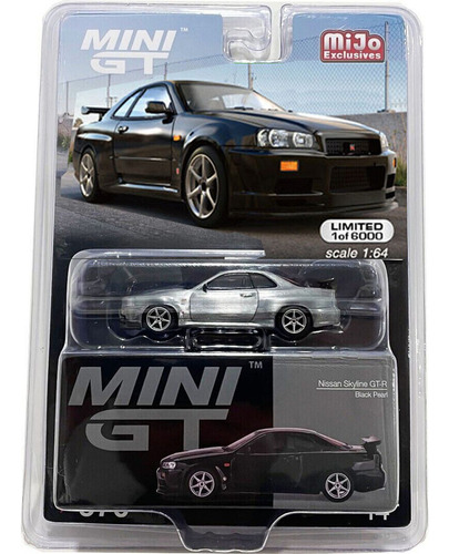 Mini Gt Chase Nissan Skyline Gt-r Black Pearl # 570 Mijo Ex. Color Plateado