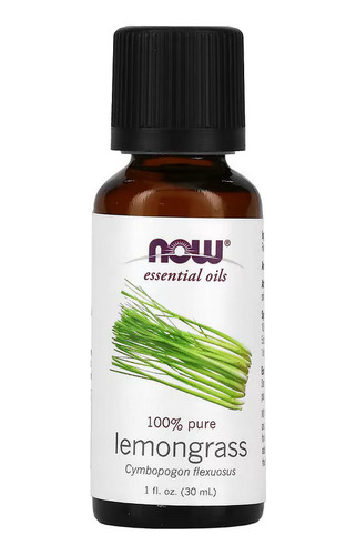 Now Aceite Esencial Lemongrass Malojillo 30ml - 100% Puro  