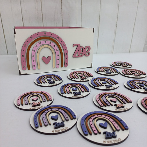 Caja Porta Souvenirs Arcoiris