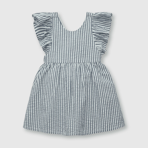 Vestido De Bebés Listado Denim (3 A 36 Meses)