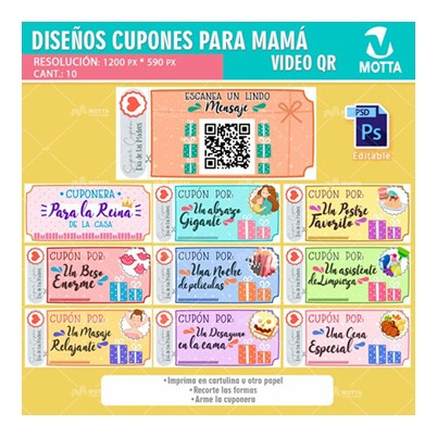 Diseño De Cuponera Día De Las Madres Para Imprimir 