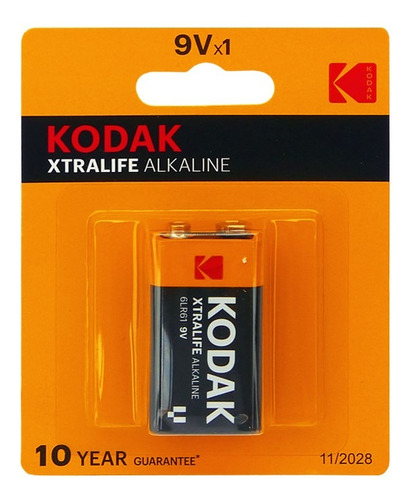 Batería 9v Kodak Alcalina Xtralife