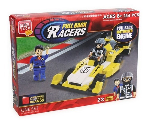 Carro Corredor De Tracción De 134 Piezas Block Tech Juego 