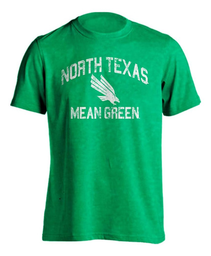 North Texas Mean Green Retro - Playera De Manga Corta E...