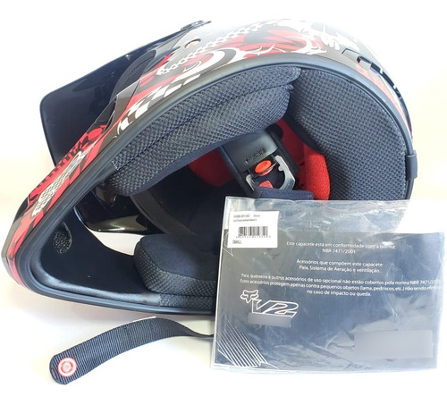 Capacete Fox V2 Pilot Victory Tam 55/56 Novo Com Manual Raro