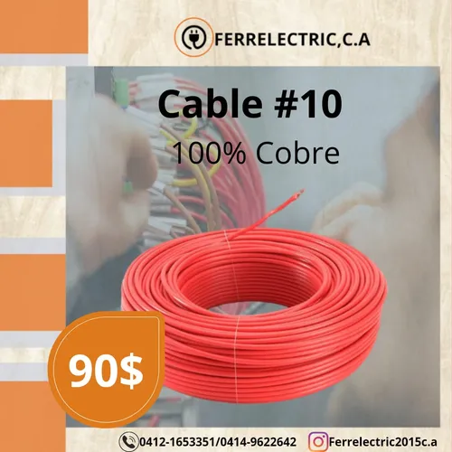 Cable 10 100% Cobre Nacional