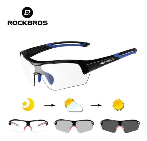 Imagen 3 de 8 de Lentes Rockbros Fotocromaticos Running Ciclismo Unisex Uv