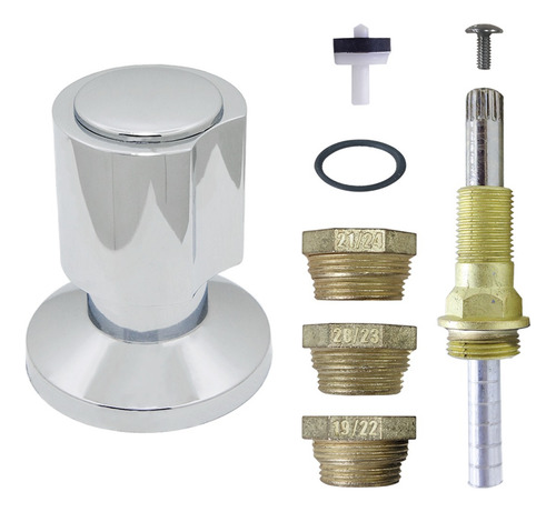Kit Salva Registro Reparo C/ Acabamento Pressão Chuveiro C40 Acabamento Fosco Cor Cromado