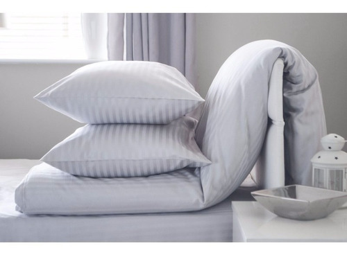 Imagen 5 de 5 de Set Duvet Blanco Doble + Juego Sabanas Blanco Doble 7 Pzas