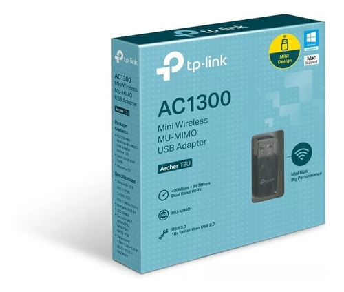 Adaptador Usb Wi-fi Mu-mimo Ac1300 Tp-link Archer T3u