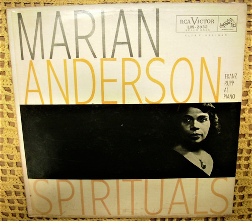 Marian Anderson / Negro Spirituals - Lp De Vinilo