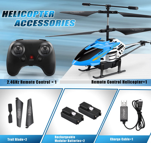Helicóptero Rc Dolanus Modelo 3.5 Canales Con Led Y Giroscop Color