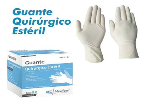 Guantes Latex 6.5 7.0 7.5 8.0 *esteril*