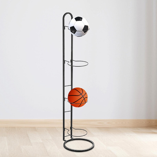 Estante De Almacenamiento Vertical Para Pelotas De Negro