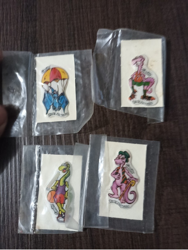 4 Pegatinas Stikers Dino Pandilla Twinky Marinela