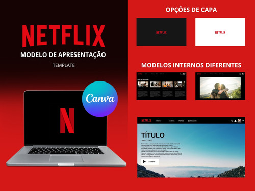 Template Netflix Apresentação Canva