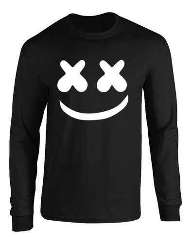 Camibuso Negro Camiseta Manga Larga Dj Marshmellow