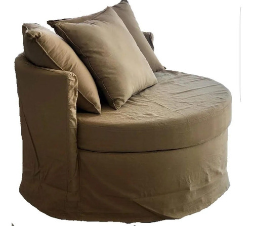 Sillon 1 Cuerpo Circular Ghost + Puff 